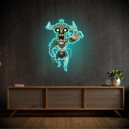 Dota 2 Undying2 Teal Glow Cartoon Monster Led Neon Sign For Gaming Room | Shineneon