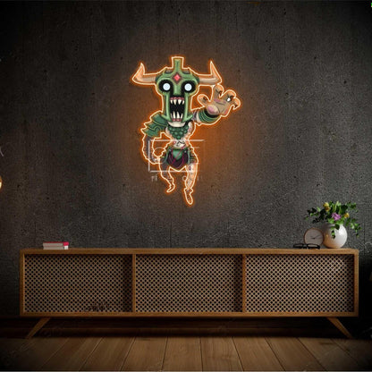 Dota 2 Undying2 Teal Glow Cartoon Monster Led Neon Sign For Gaming Room | Shineneon