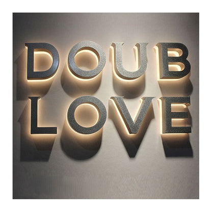Doub Love 3D Backlit Channel Letters Led Light Sign - Shineneon