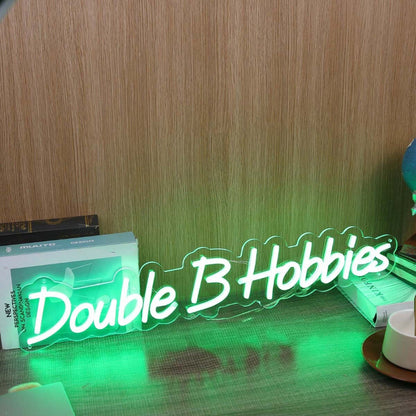 Double B Hobbies Green Led Neon Sign - Shineneon