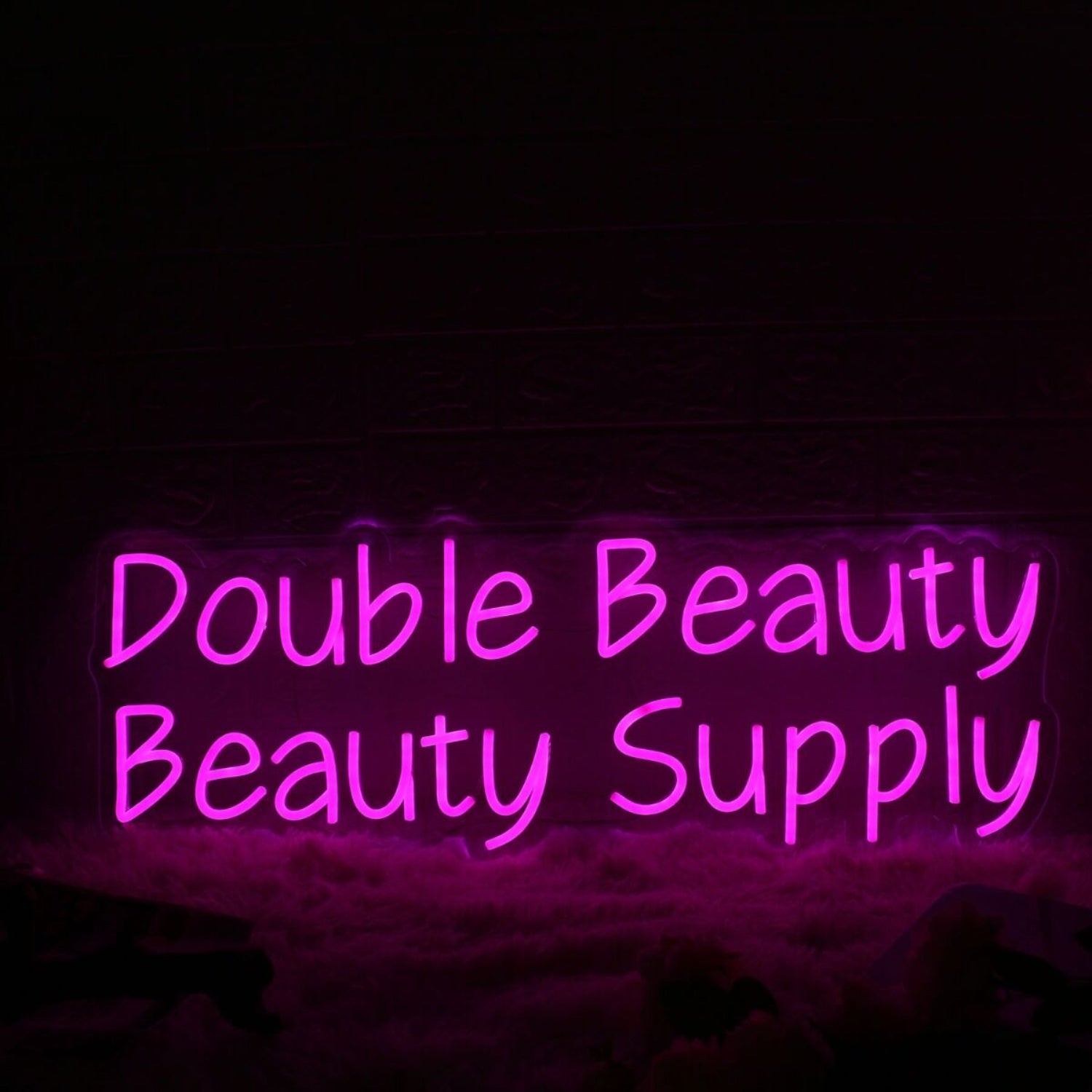 Double Beauty Beauty Supply Pink Led Neon Sign | Shineneon