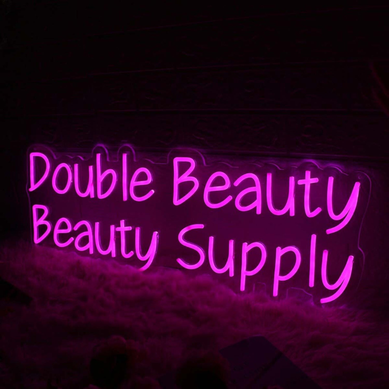 Double Beauty Beauty Supply Pink Led Neon Sign | Shineneon