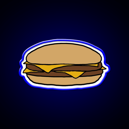 Double Cheeseburger Fast Food Led Neon Sign For Burger Place Wall Art Rgb Color - Shineneon