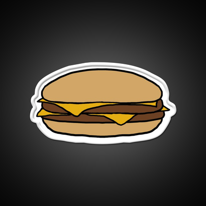 Double Cheeseburger Fast Food Led Neon Sign For Burger Place Wall Art Rgb Color