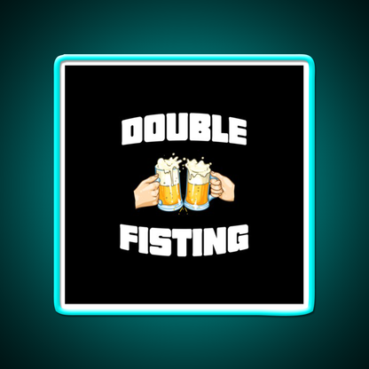 Double Fisting Man Cave Bar Led Neon Sign