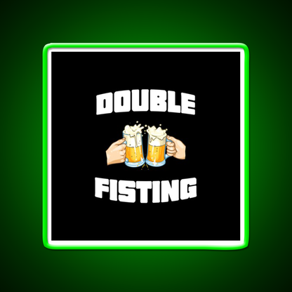 Double Fisting Man Cave Bar Led Neon Sign