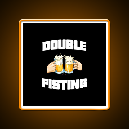 Double Fisting Man Cave Bar Led Neon Sign