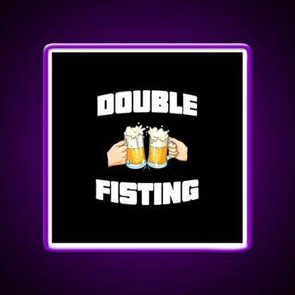 Double Fisting Man Cave Bar Led Neon Sign