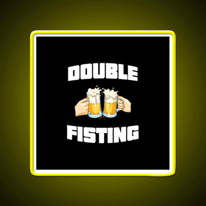 Double Fisting Man Cave Bar Led Neon Sign