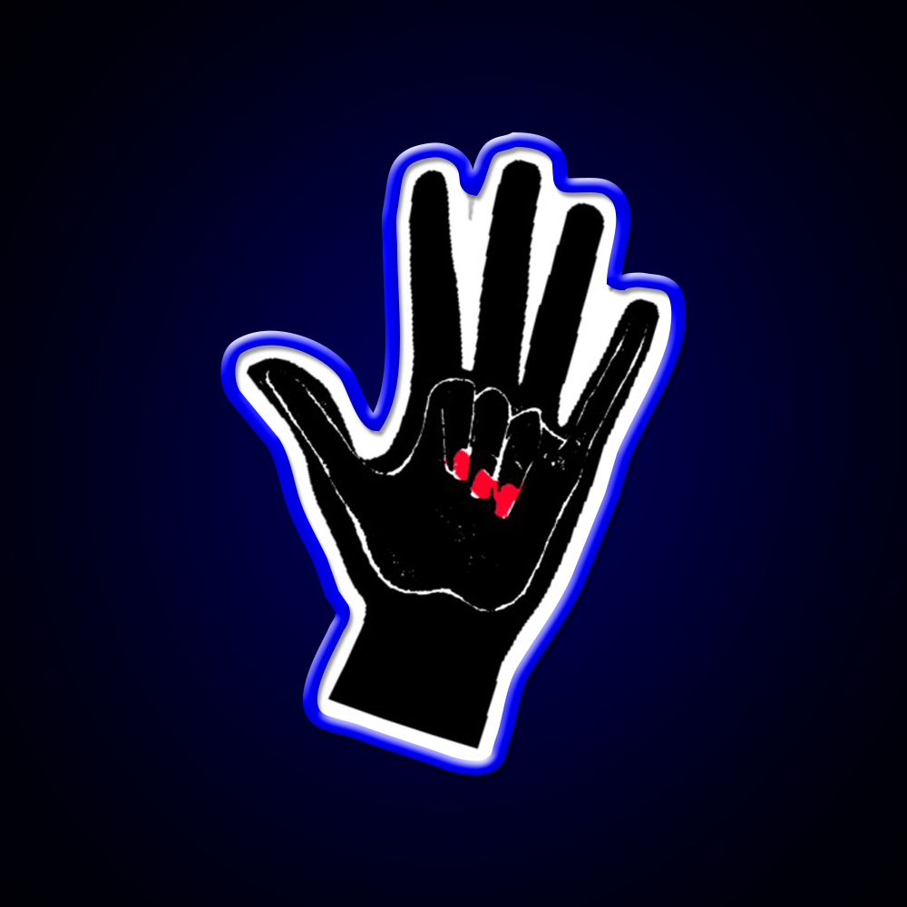 Double Handed Nail Salon Led Neon Sign Rgb Color