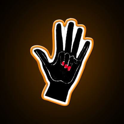 Double Handed Nail Salon Led Neon Sign Rgb Color