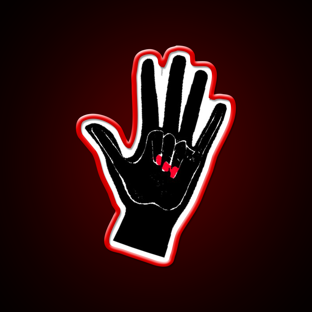 Double Handed Nail Salon Led Neon Sign Rgb Color