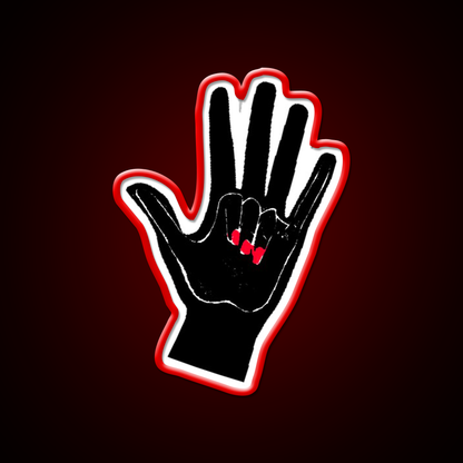 Double Handed Nail Salon Led Neon Sign Rgb Color