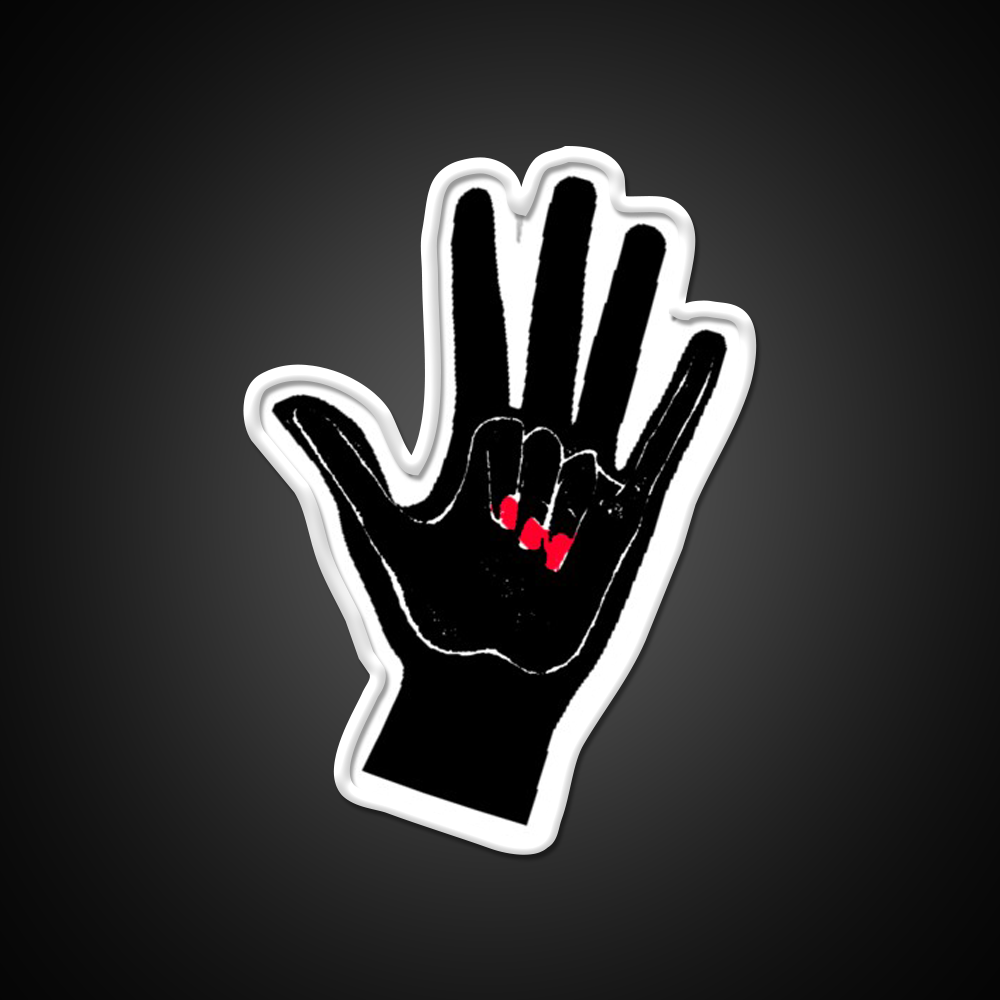 Double Handed Nail Salon Led Neon Sign Rgb Color