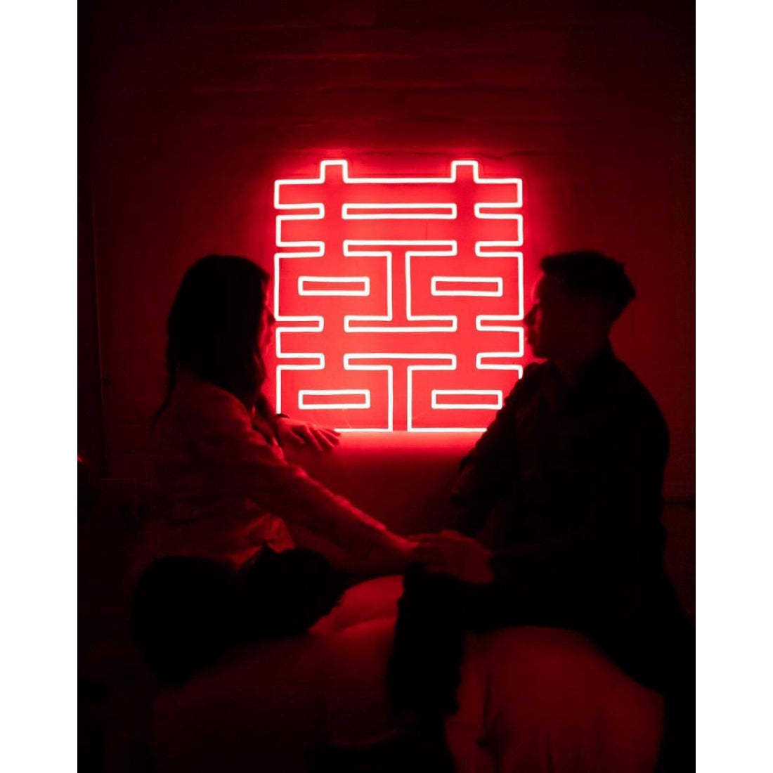 Double Happiness Chinese Character Led Sign Business Neon Signs