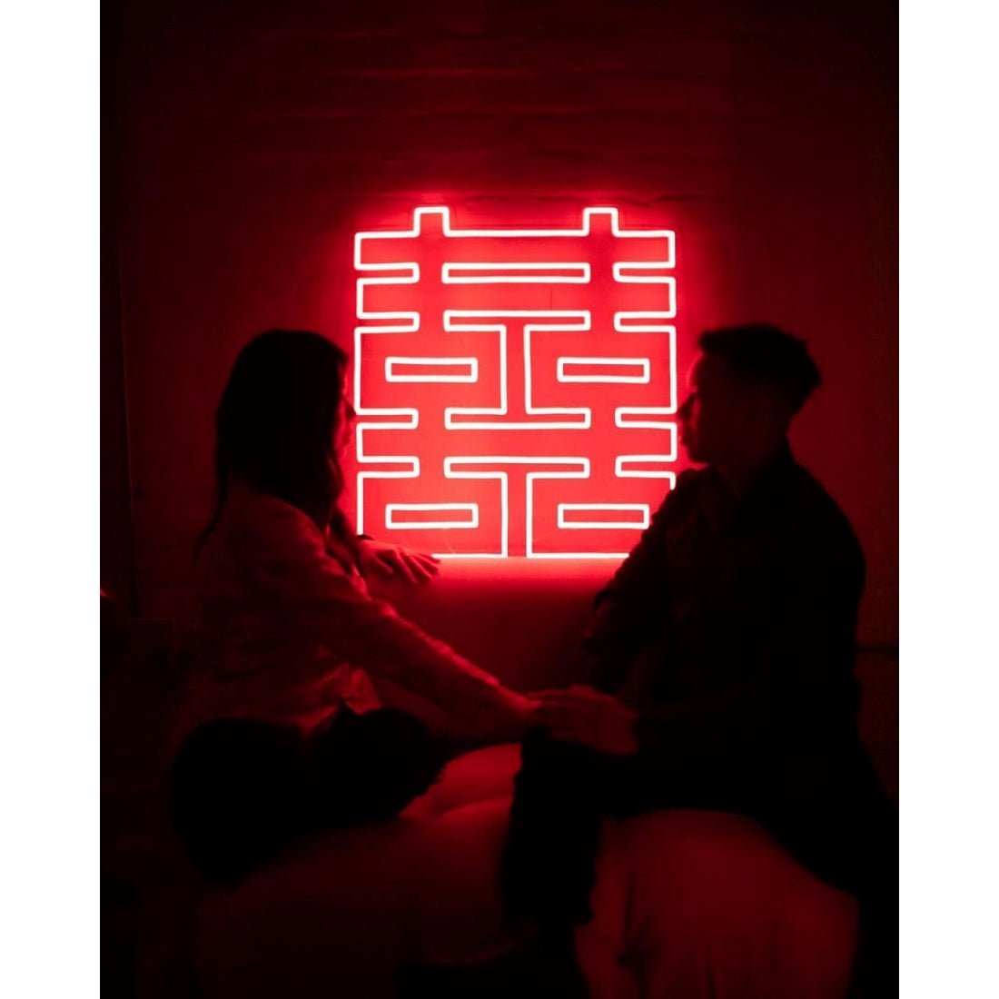 Double Happiness Chinese Character Led Sign Business Neon Signs - Shineneon