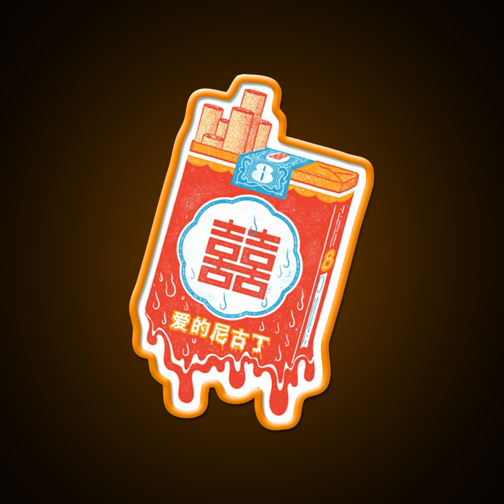 Double Happiness Led Neon Sign Chinese Food Rgb Color