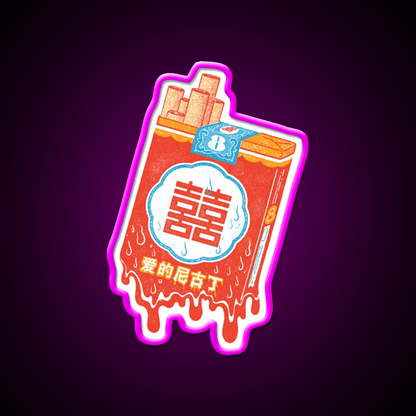 Double Happiness Led Neon Sign Chinese Food Rgb Color - Shineneon