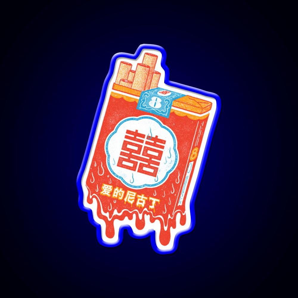 Double Happiness Led Neon Sign Chinese Food Rgb Color - Shineneon
