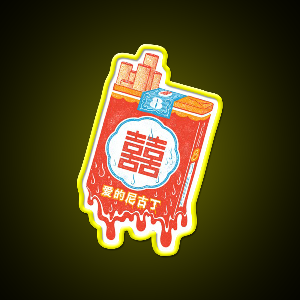 Double Happiness Led Neon Sign Chinese Food Rgb Color