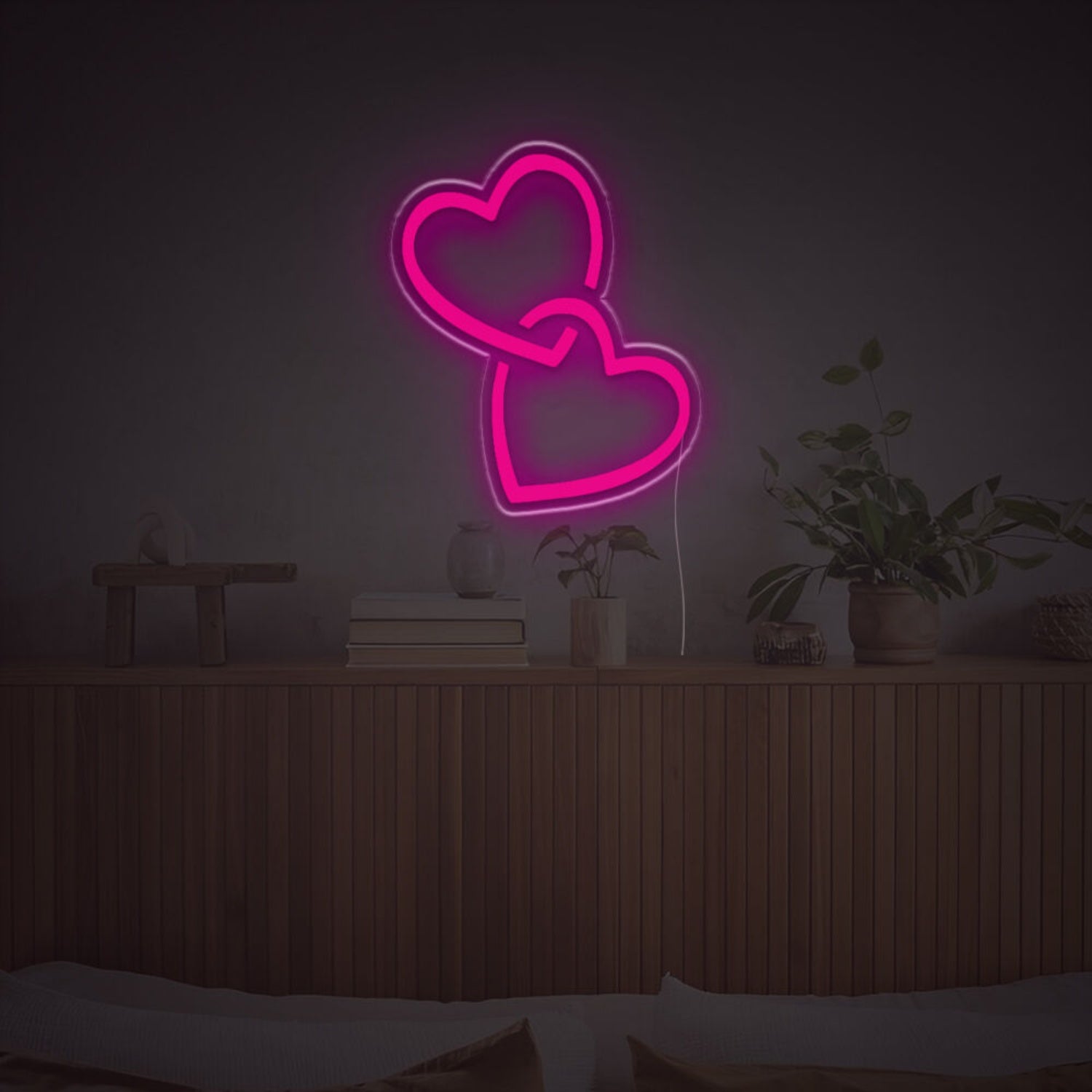 Double Heart Led Neon Sign | Shineneon