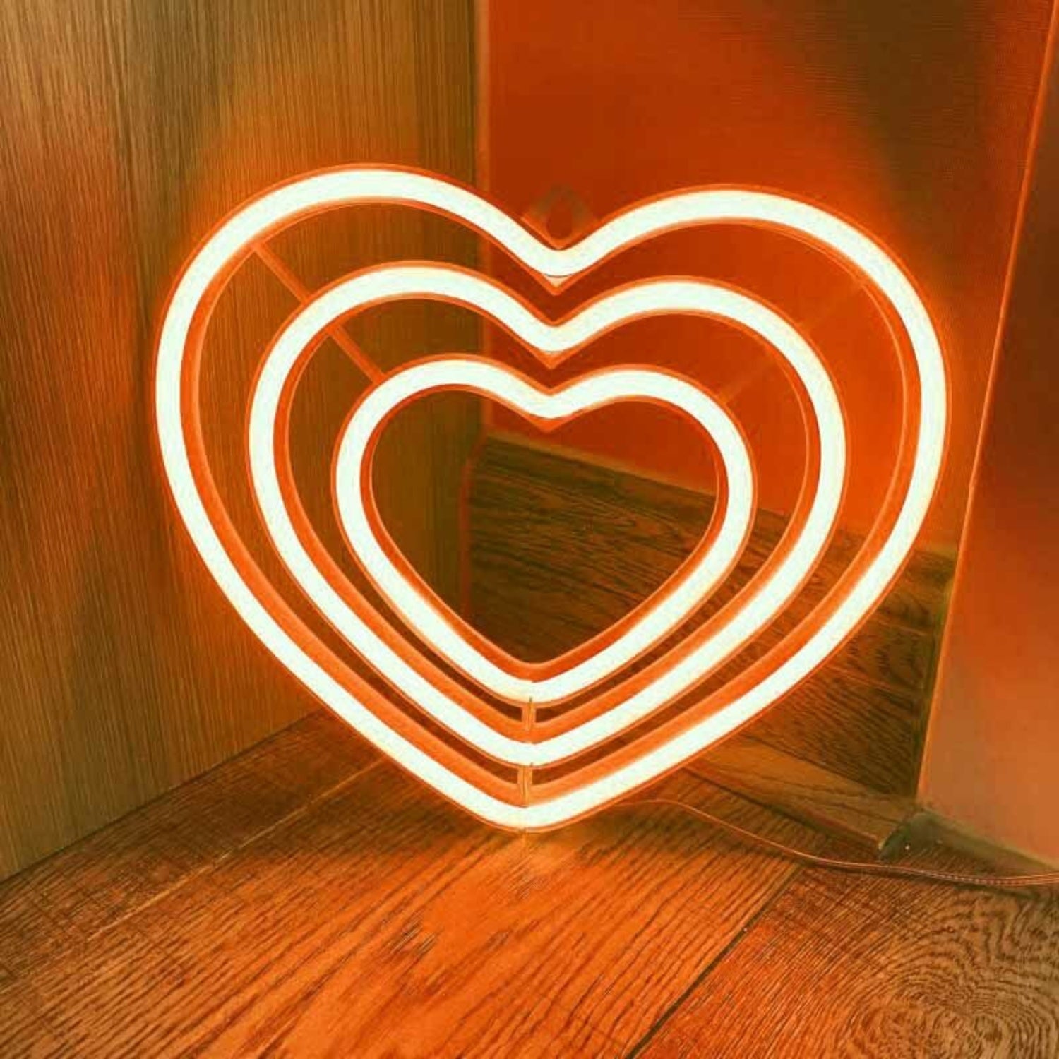 Double Heart Led Neon Sign For Wall Decor | Shineneon