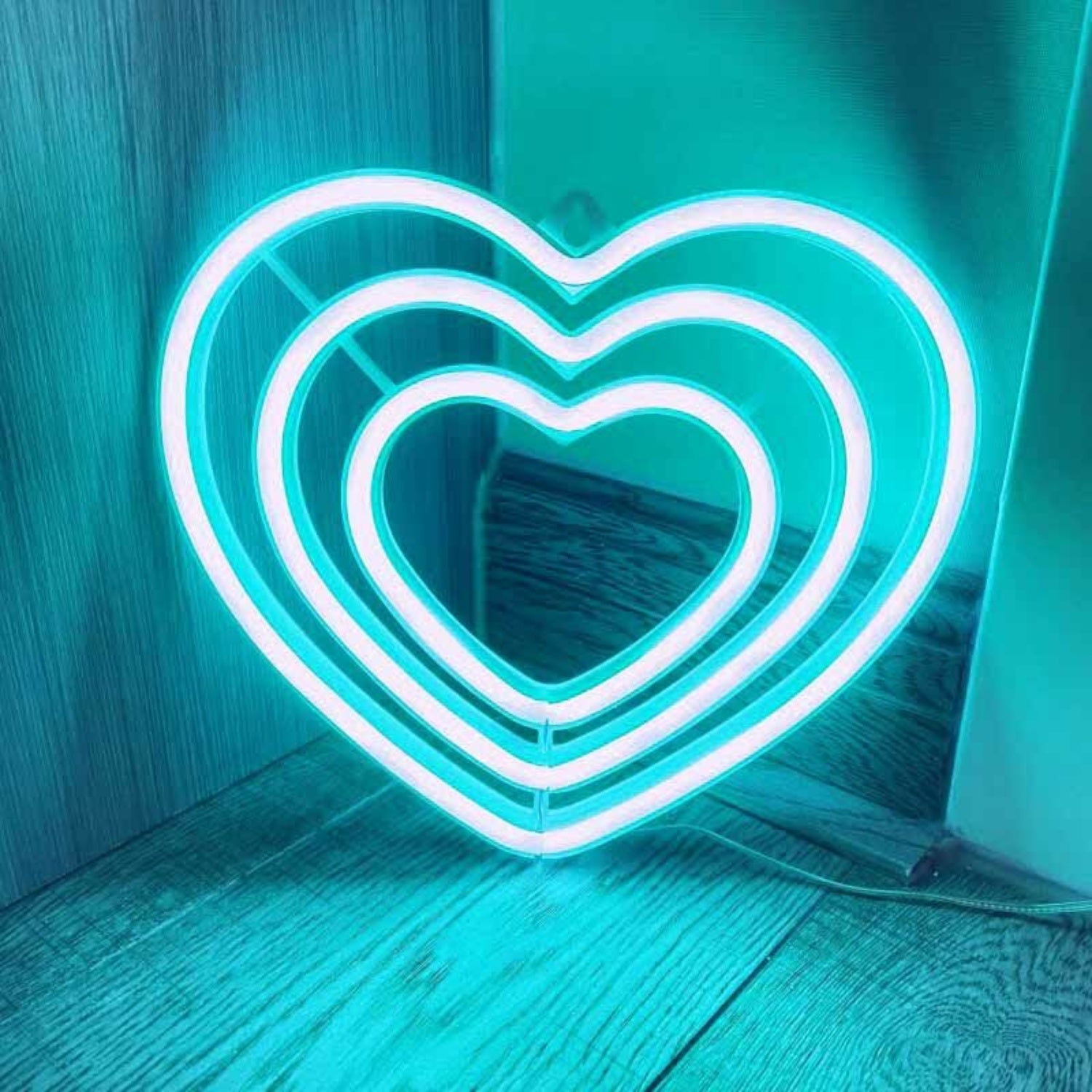 Double Heart Led Neon Sign For Wall Decor | Shineneon