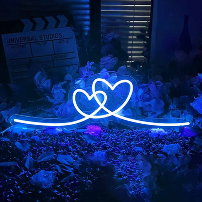 Double Heart Neon Sign | Shineneon