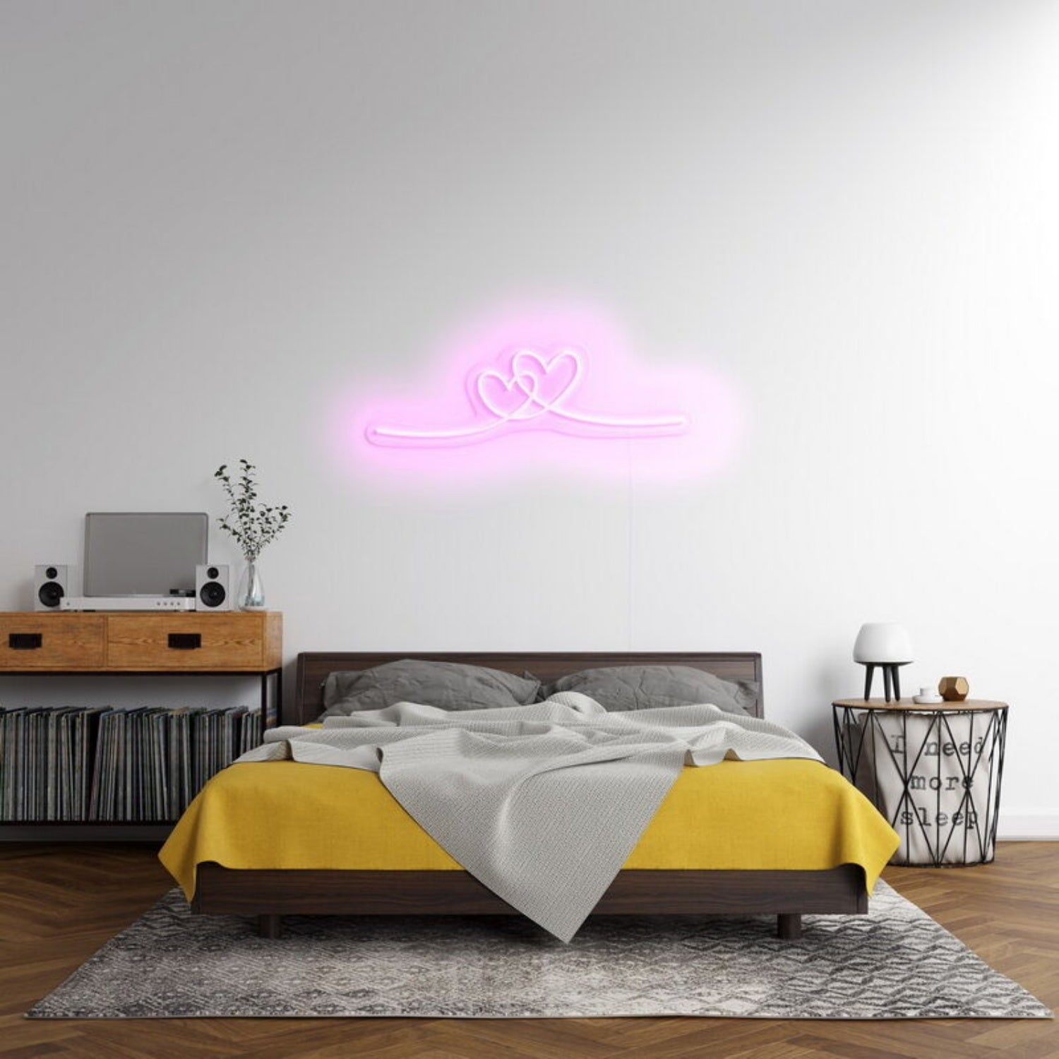 Double Heart Neon Sign For Romantic Decor | Shineneon