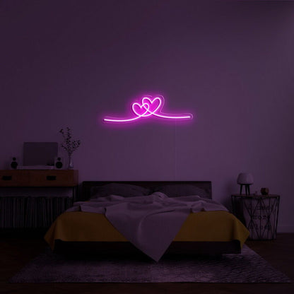 Double Heart Neon Sign For Romantic Decor | Shineneon