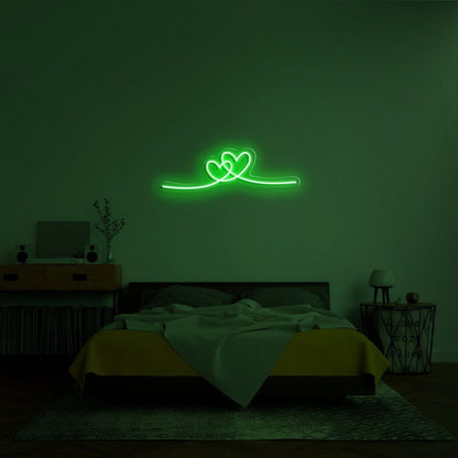 Double Heart Neon Sign For Romantic Decor | Shineneon