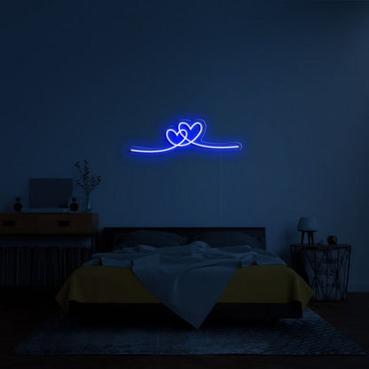 Double Heart Neon Sign For Romantic Decor | Shineneon