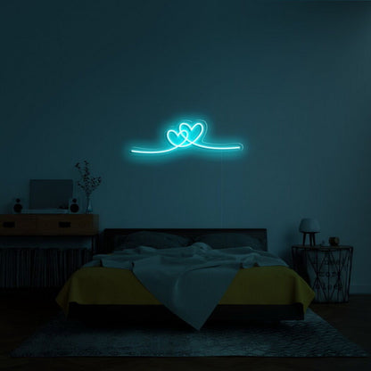 Double Heart Neon Sign For Romantic Decor | Shineneon