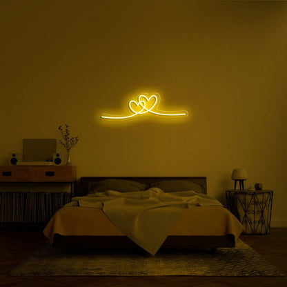 Double Heart Neon Sign For Romantic Decor | Shineneon