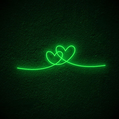 Double Heart Neon Sign For Romantic Settings | Shineneon