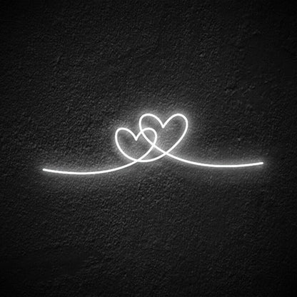 Double Heart Neon Sign For Romantic Settings | Shineneon