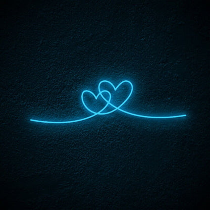 Double Heart Neon Sign For Romantic Settings | Shineneon