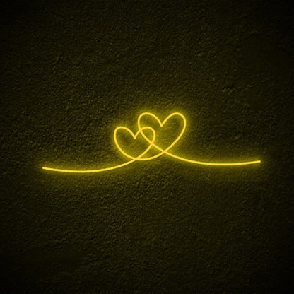 Double Heart Neon Sign For Romantic Settings | Shineneon