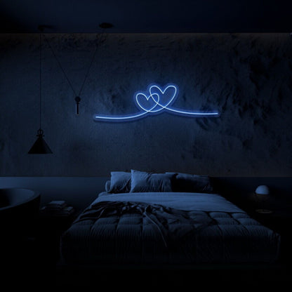 Double Heart Neon Sign Perfect For Romantic And Loving Spaces | Shineneon