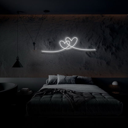 Double Heart Neon Sign Perfect For Romantic And Loving Spaces | Shineneon