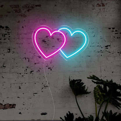 Double Hearts Led Neon Sign | Shineneon