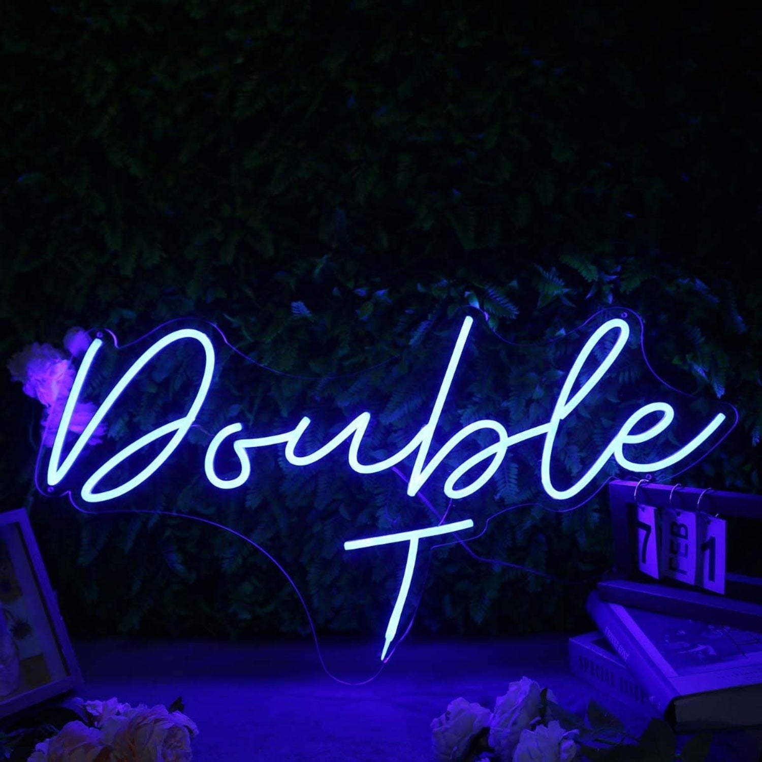 Double J Blue Led Neon Sign - Shineneon