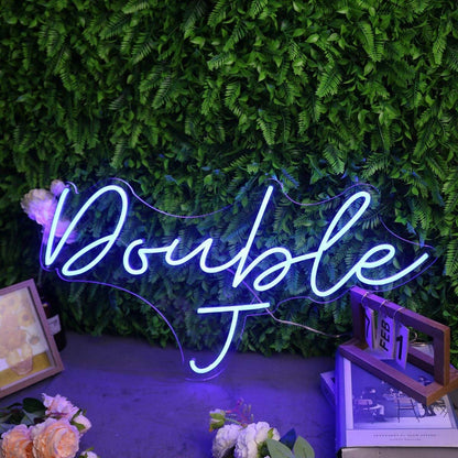 Double J Blue Led Neon Sign - Shineneon