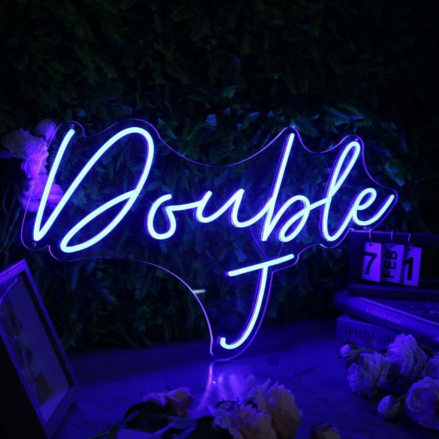 Double J Blue Led Neon Sign - Shineneon