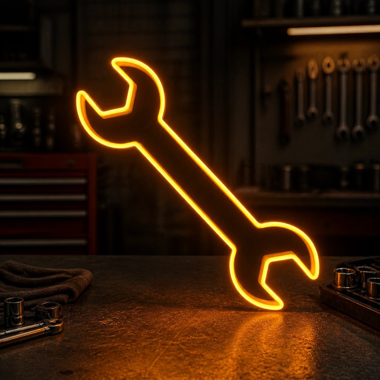 Double Open End Wrench Vintage LED Neon Sign - Shineneon