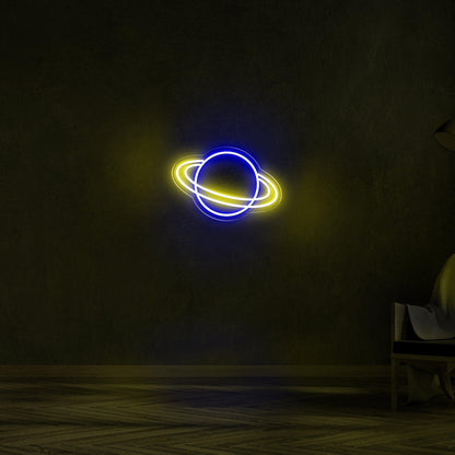 Double Ring Planet Led Neon Sign For Sci-Fi Room Decor | Shineneon