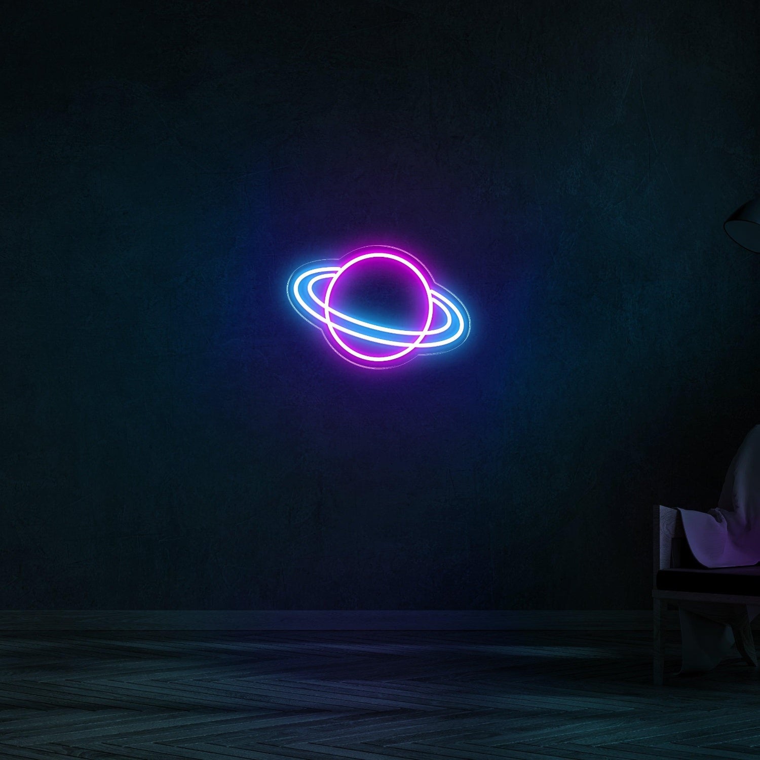 Double Ring Planet Led Neon Sign For Sci-Fi Room Decor | Shineneon