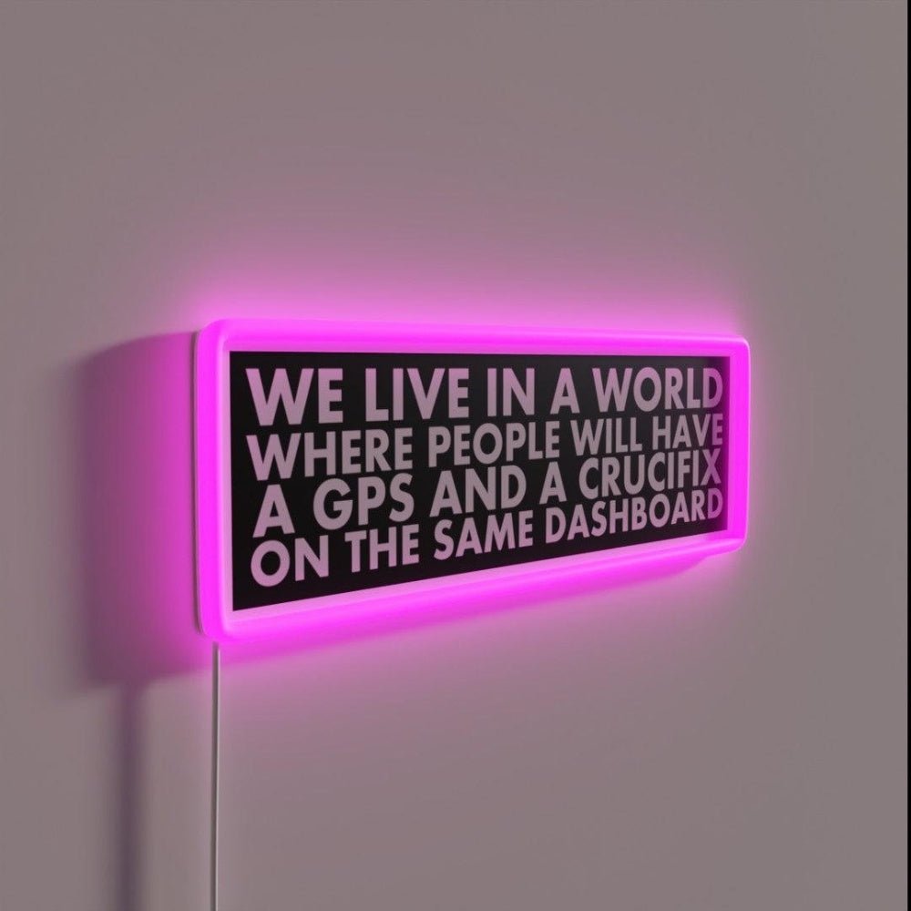 Doug Stanhope Gps And Crucifix Rgb Led Neon Sign - Shineneon
