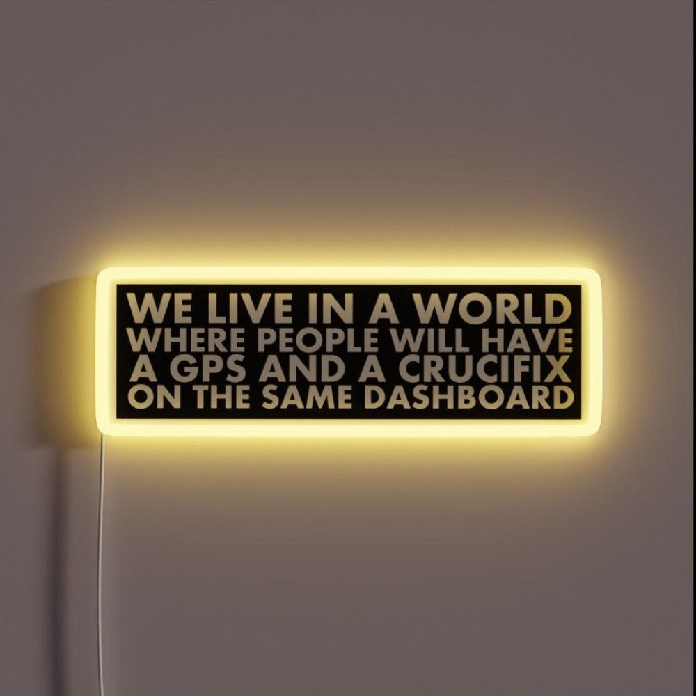 Doug Stanhope Gps And Crucifix Rgb Led Neon Sign - Shineneon