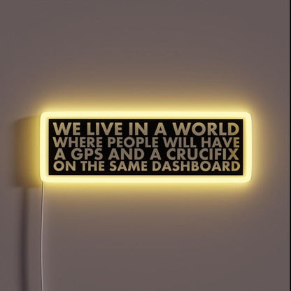 Doug Stanhope Gps And Crucifix Rgb Led Neon Sign - Shineneon
